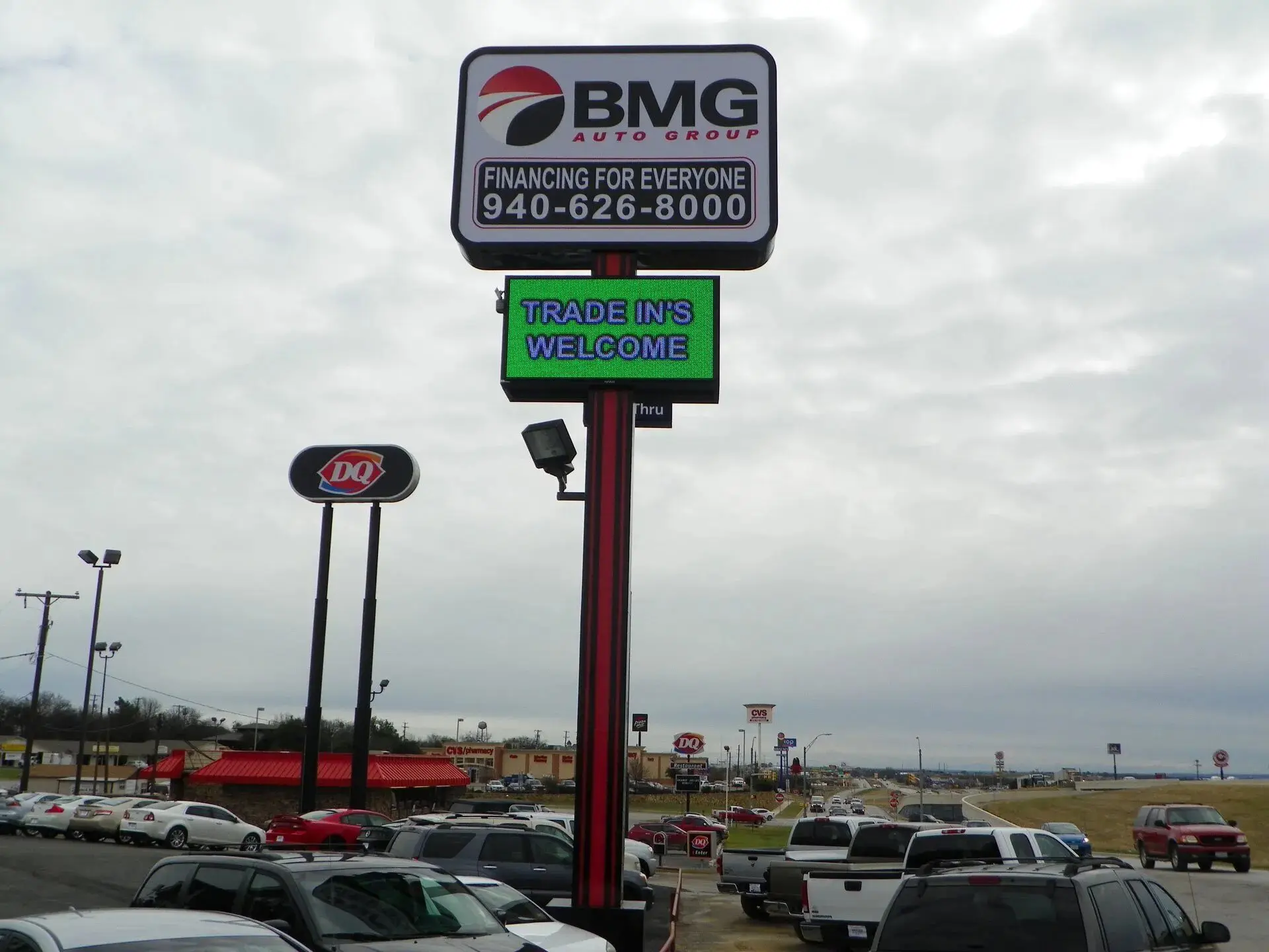dealership sign
