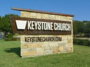 monument church sign keystone church
